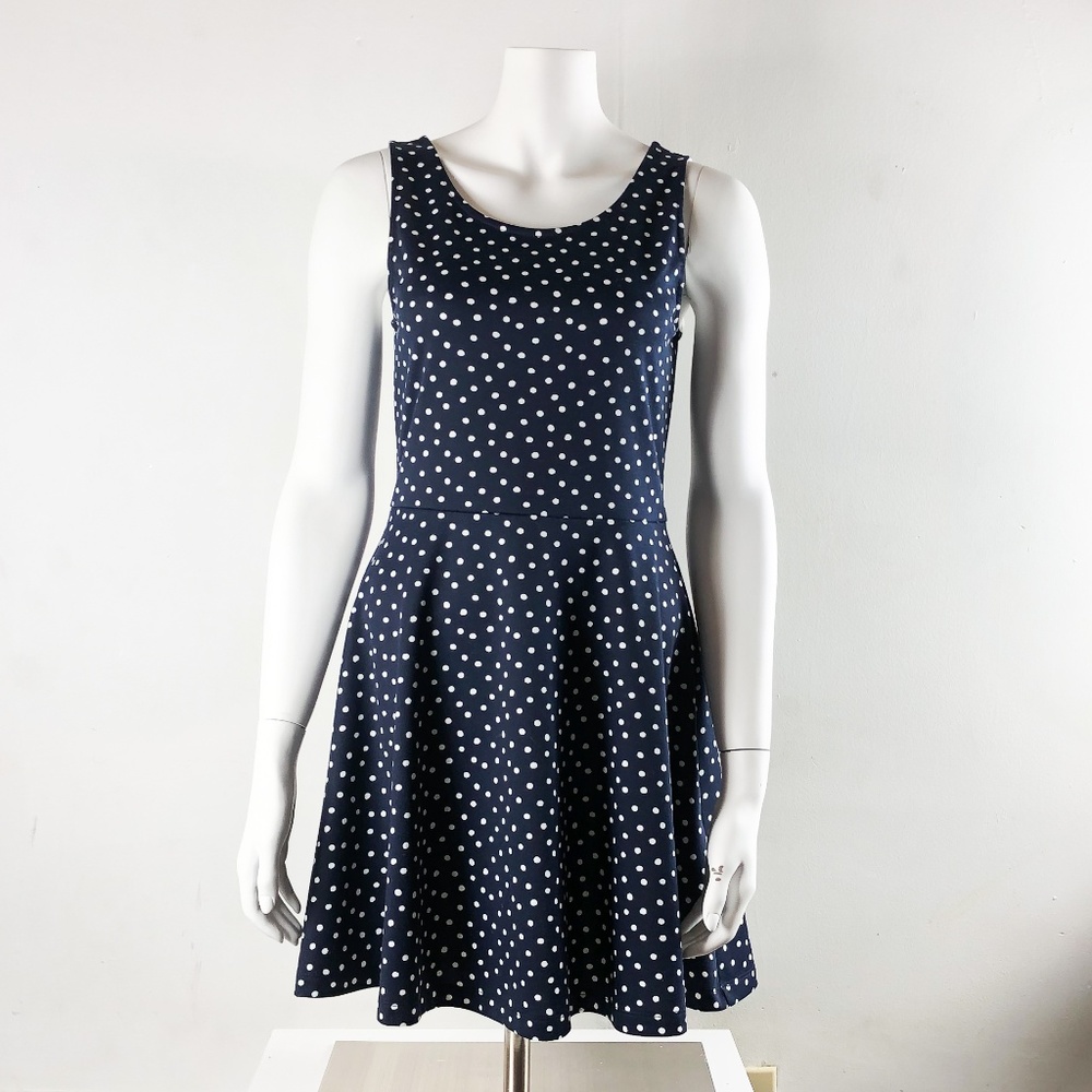Women's Blue Polka Dot dress US 10 Euro 40